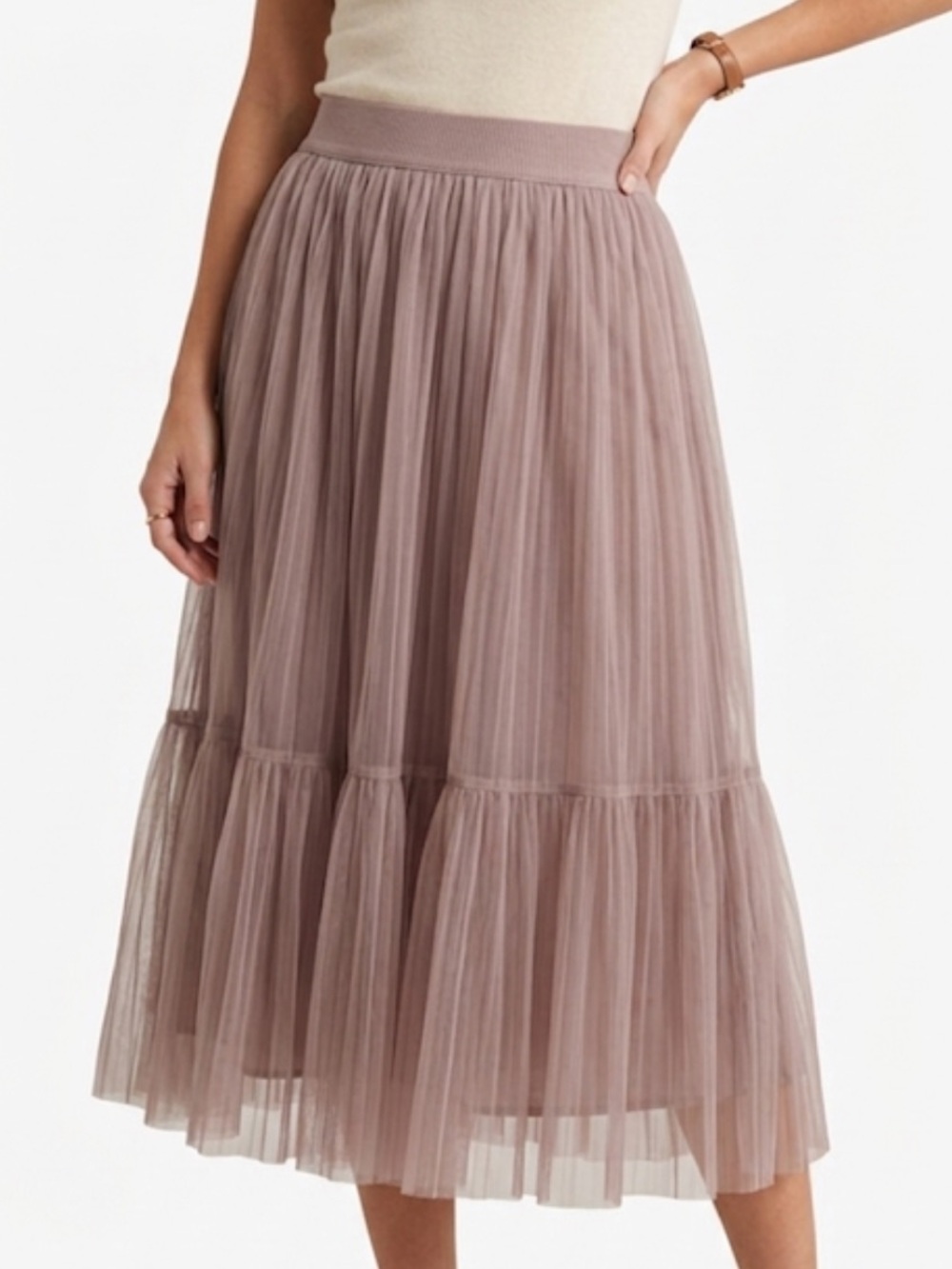 Suzy D London Keval Taupe Mesh Tulle Long Skirt Fairy Netted Small S
AA
